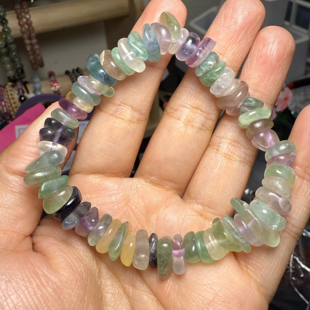 💎 Chunky Fluorite Chip Bracelet 💎